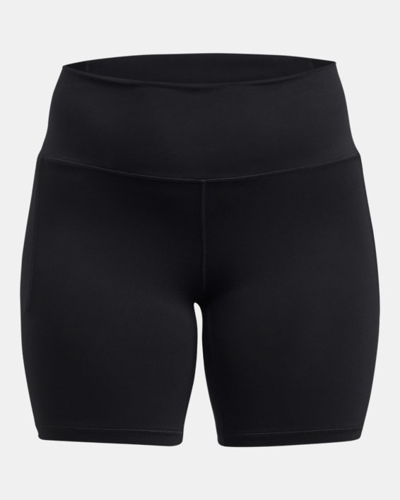 Women's UA Meridian Bike Shorts, Black, pdpMainDesktop image number 4